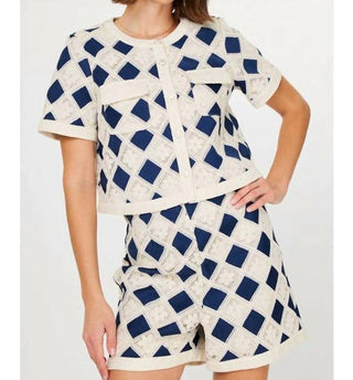 Current Air - Diamond Lace Jacket & Shorts Set