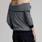 Minnie Rose - Cotton Cashmere Striped Off The Shoulder Top