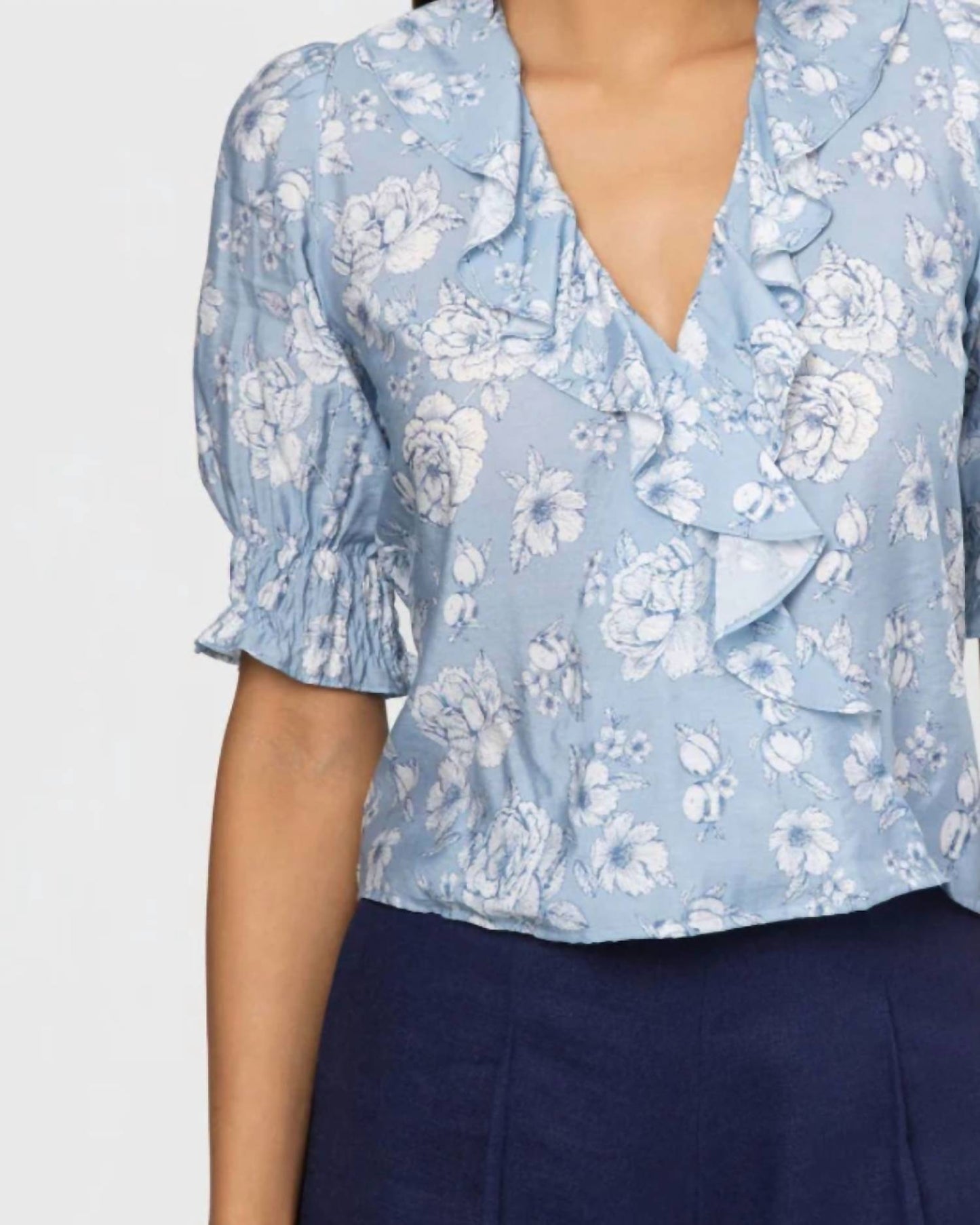 Generation Love - Lulu Floral Voile Cascade Blouse