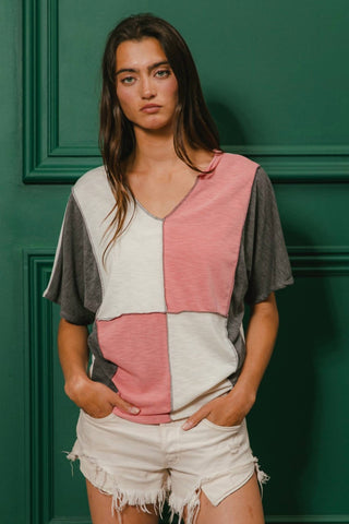 Bibi - Kendra Color Block Top