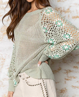 Pol - Good Energy Patchwork Crochet Sweater