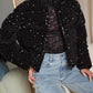 Generation Love - RHODA VELVET SEQUIN PUFFER JACKET