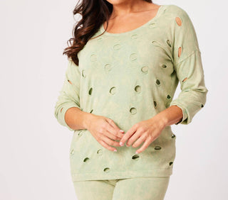 Angel Apparel - Cutwork Scoop Top