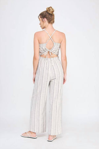 Allie Rose - Sea Breeze Striped Jumpsuit