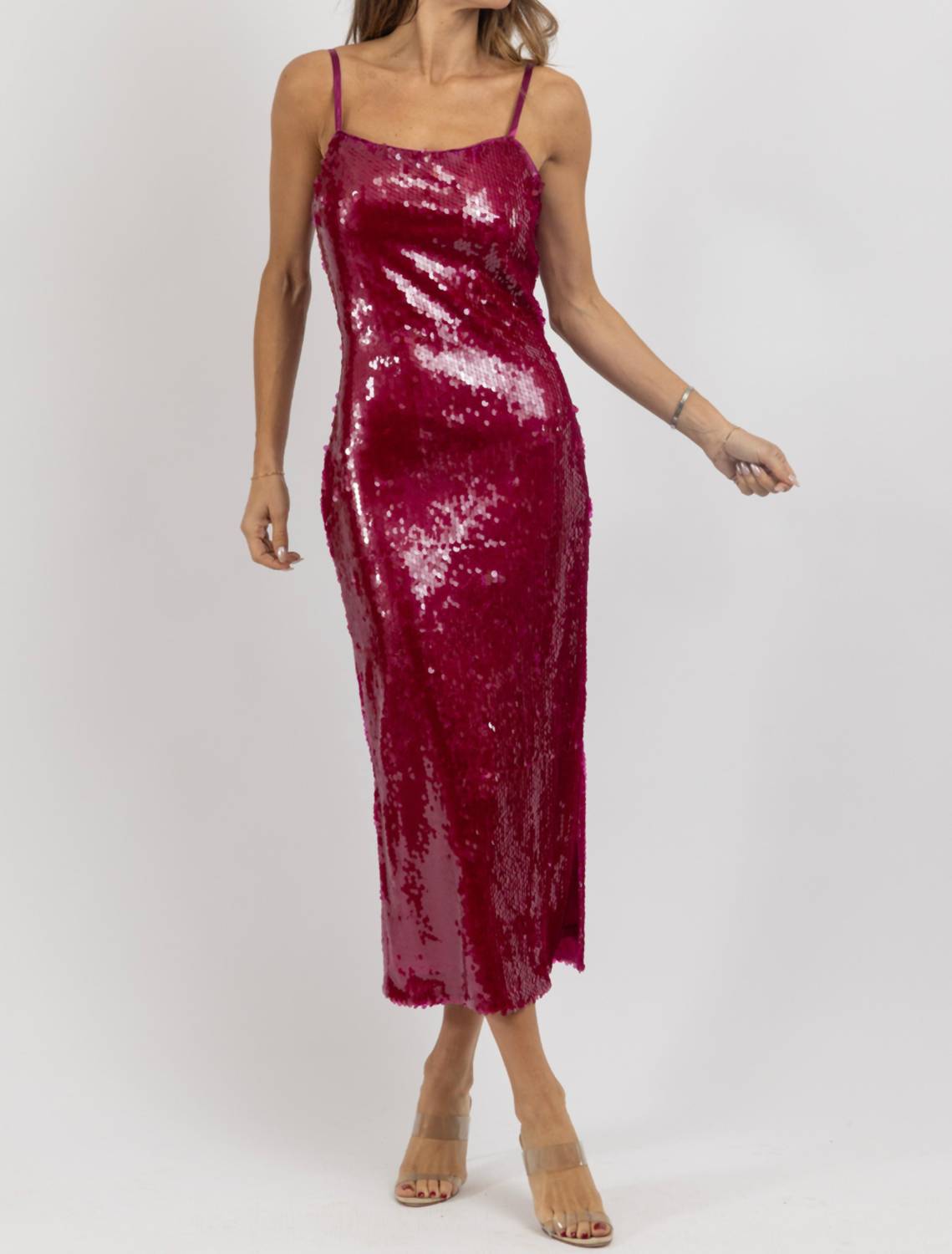 2.7 August Apparel - Cosmo Sequin Midi Dress