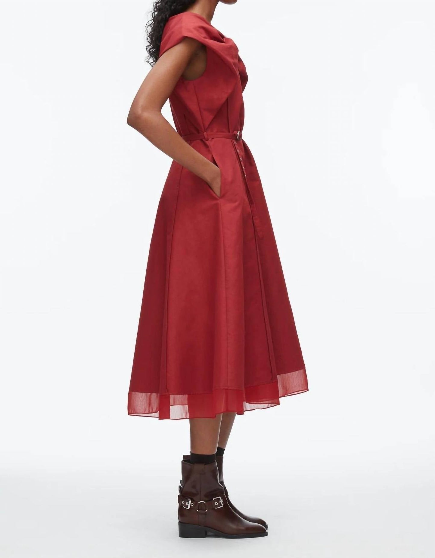 3.1 Phillip Lim - Bow Midi Dress With Belt
