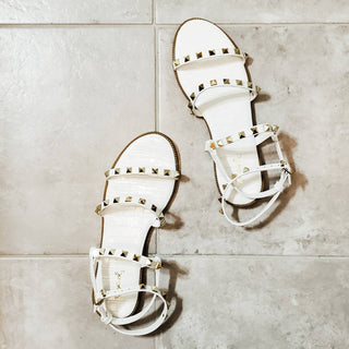 Qupid - Women's Studded Strappy Sandals