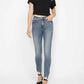 Judy Blue - High Waist Tummy Control Vintage Wash Destroyed Hem Skinny Jeans