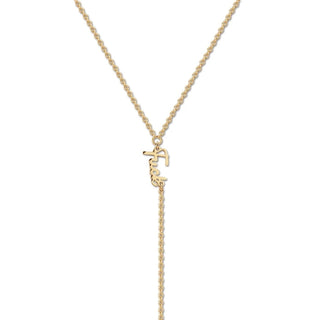 Eklexic - Women's Dainty Script F*ck Lariat Necklace