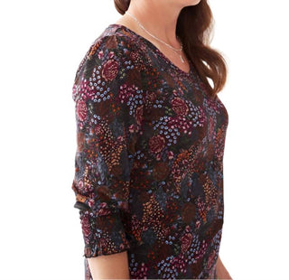 Fdj - Floral Three Quarter Sleeve Top