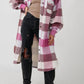 Free People - Plaid Long Jacket