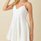 Baby Pink - Strappy Sweetheart Neck Mini Dress