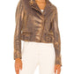 Free People - Snakeskin Fenix Vegan Leather Moto Jacket