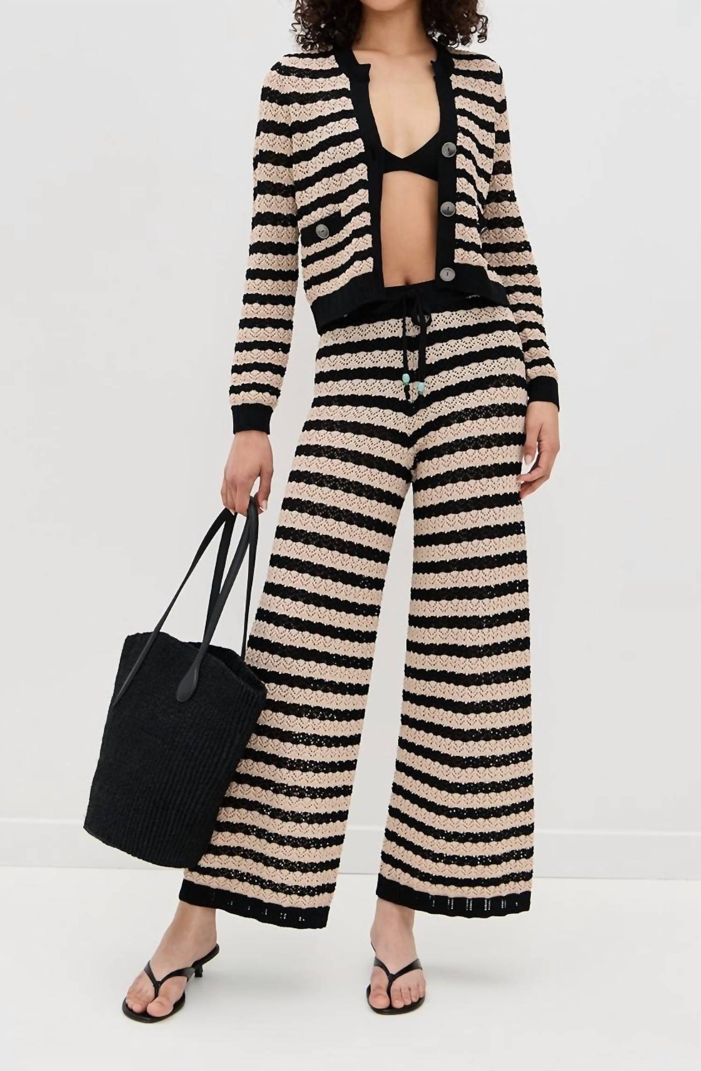 L'Agence - Gaelle Pointelle Knit Pant