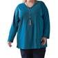 On The Plus Side - Jersey Long Sleeve V-Neck Tee - Plus
