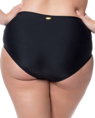 Jessica Simpson - Side Shirred High Waisted Bikini Bottom - Plus