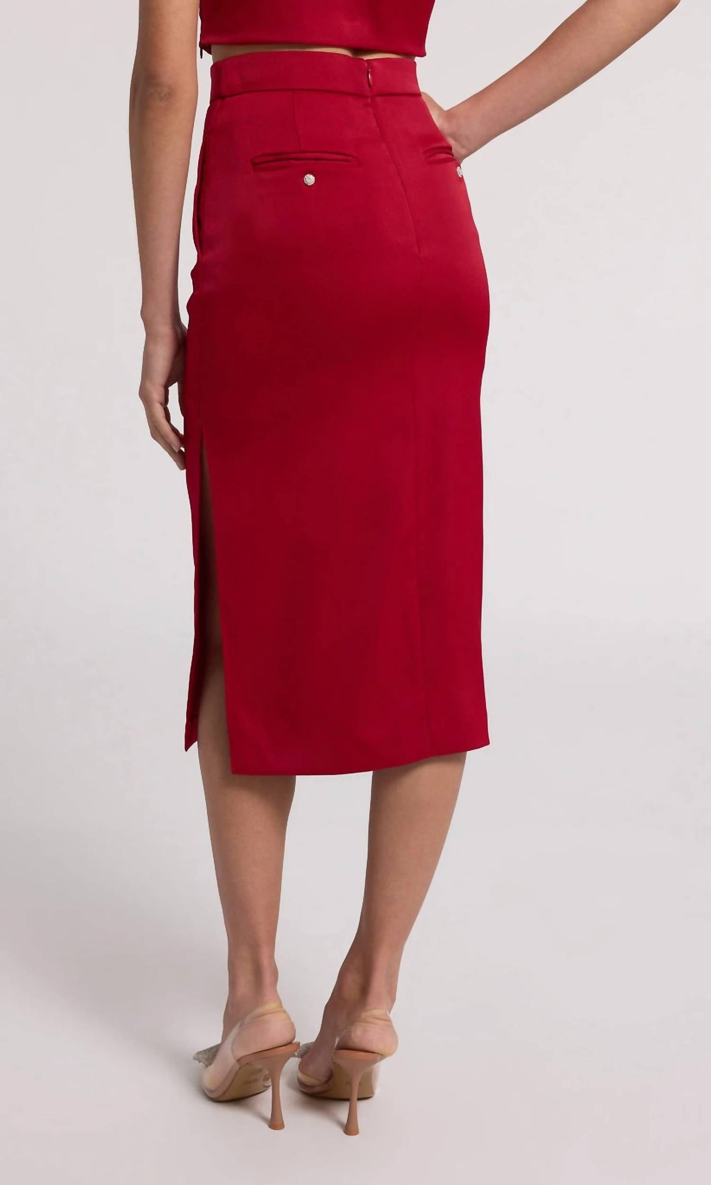Generation Love - Kori Crystal Embellished Satin Skirt