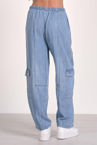 Elan - Chambray Cargo Pants