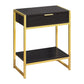 Accent Side Table, Storage Drawer, Spacious Tabletop