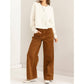 Double Zero - Simply Beautiful Corduroy High Rise Wide Leg Pants