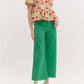 Entro - High Waisted Wide Leg Ankle Length Pants