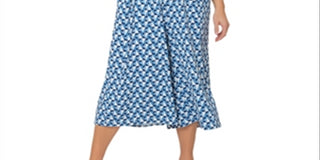 Leota Women's Skyler Floral Cropped Wide Leg Jumpsuit Blue Size 1X