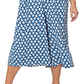 Leota Women's Sunrise Geo Sea of Belize Marshmallow Lord & Taylor Skyler Cropped Jumpsuit Dress Blue Size 3X