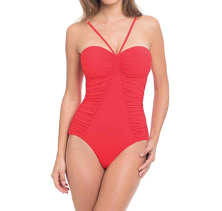 Profile By Gottex - Swan Lake Shirred Bandeau One Piece