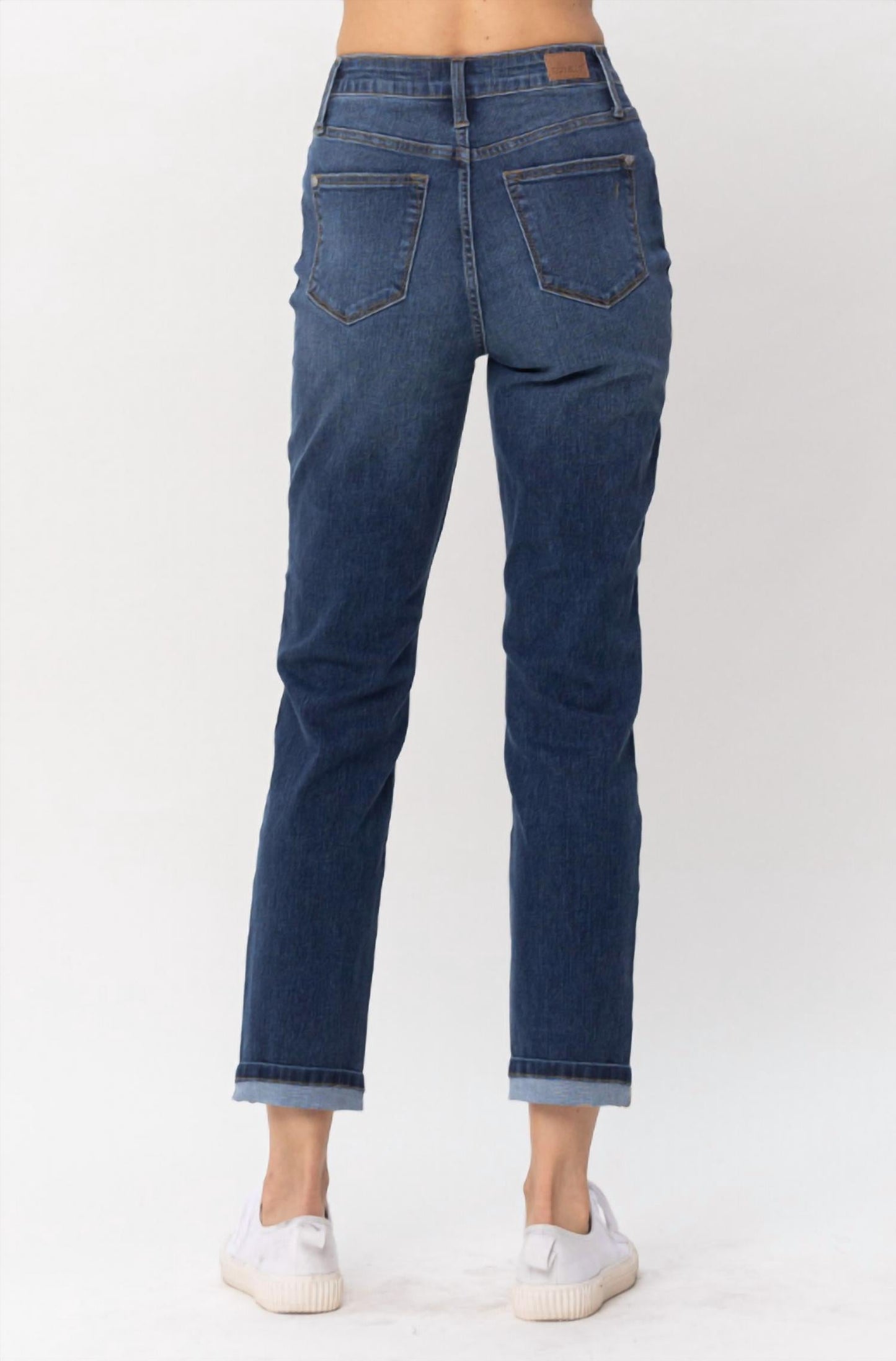 Judy Blue - High Waist Cool Denim Cuff Boyfriend Jean
