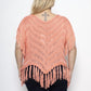 Endless Curves - Plus Size Crochet Fringe Top
