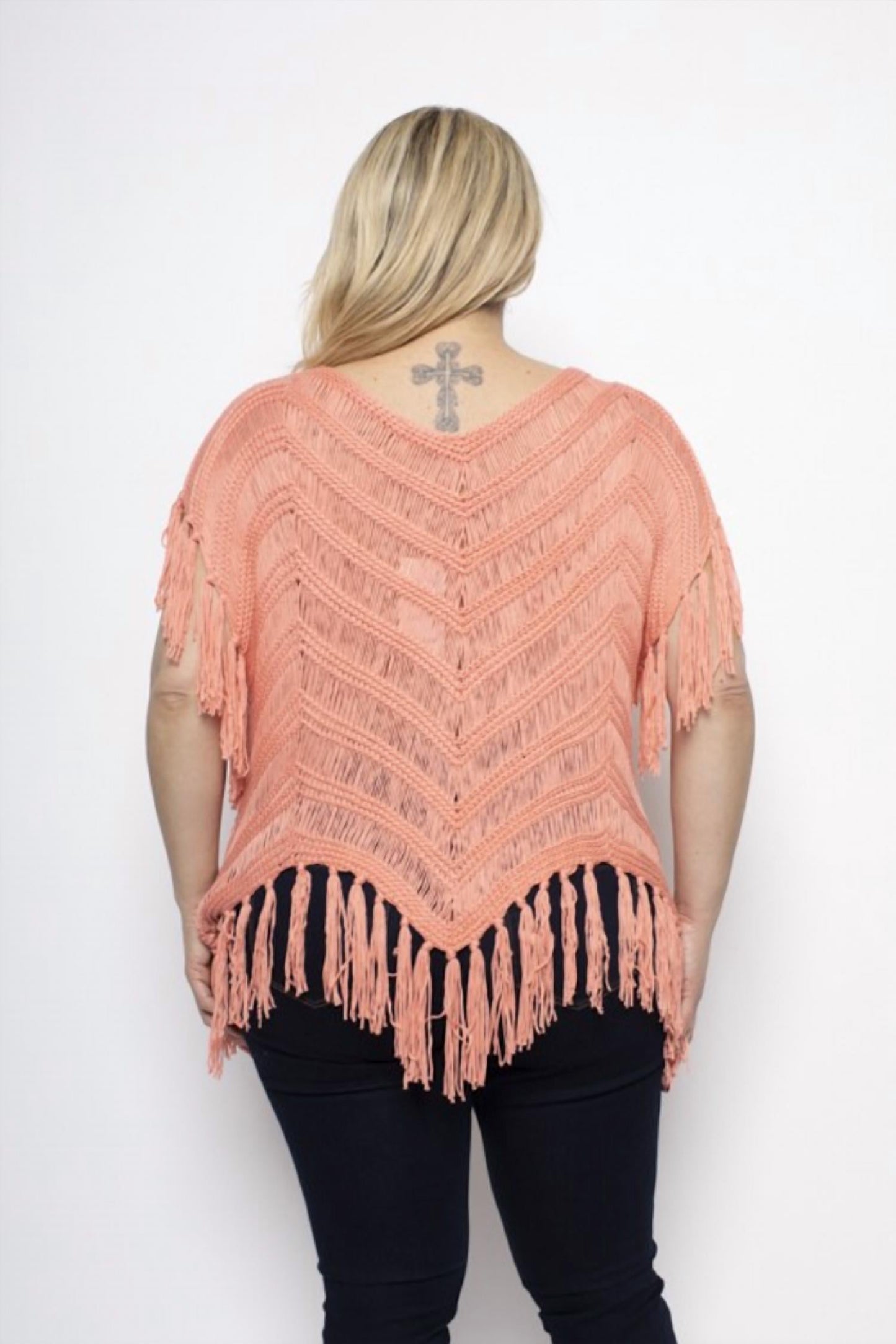 Endless Curves - Plus Size Crochet Fringe Top