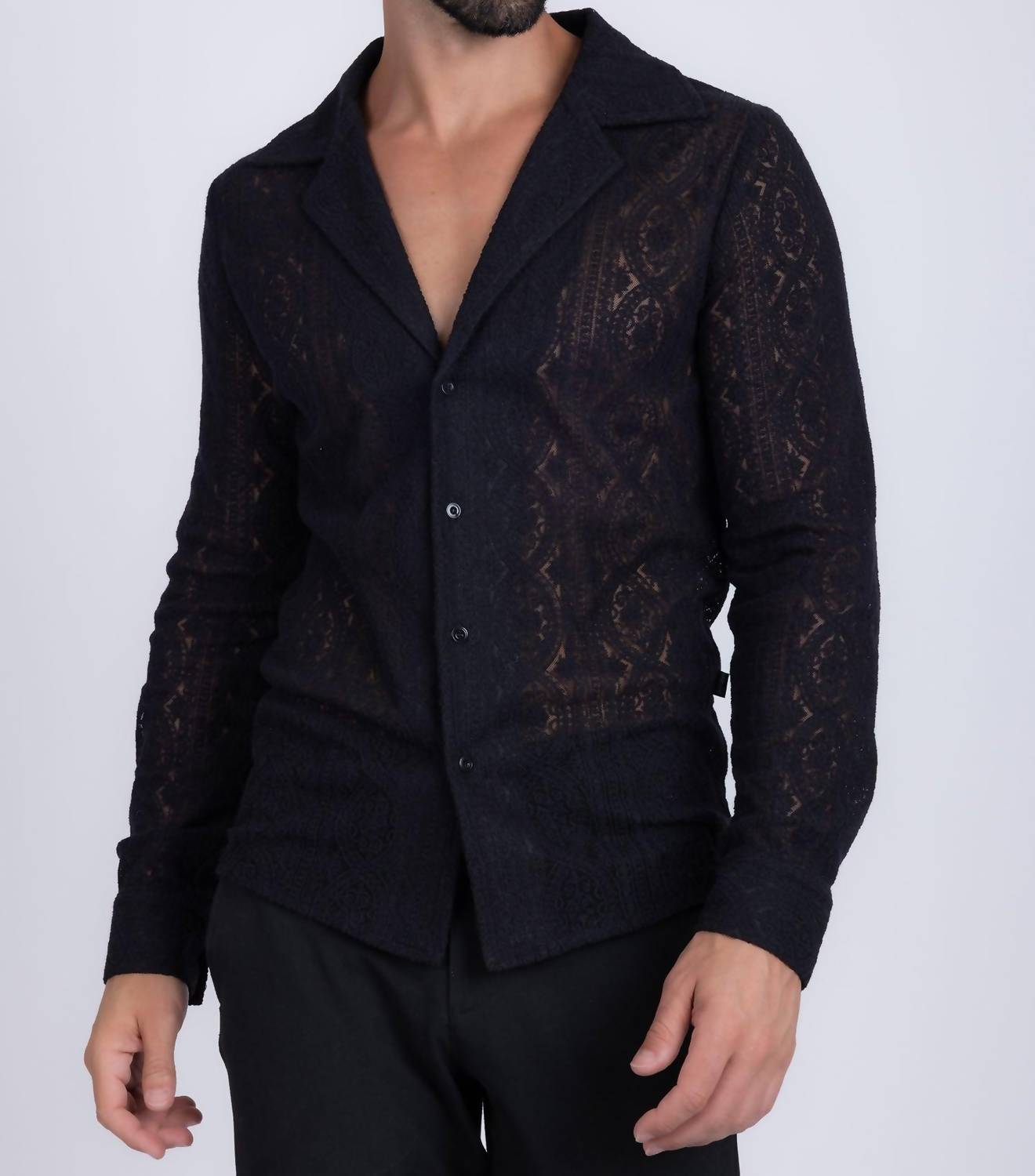 Barabas - Janeiro Embroidered Long Sleeve Shirt
