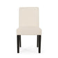 Contemporary Dining Chair With Upholstered Seating and Tapered Legs