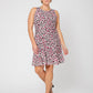 Leota Women's Calista Animal Print Dress Pink Size 3X