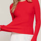 Active Basic - Ribbed Knit Long Sleeve Top