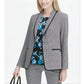 Calvin Klein Women's Printed One Button Blazer - Gray