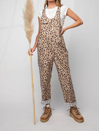 Easel - Animal Leopard Printed Jumpsuit