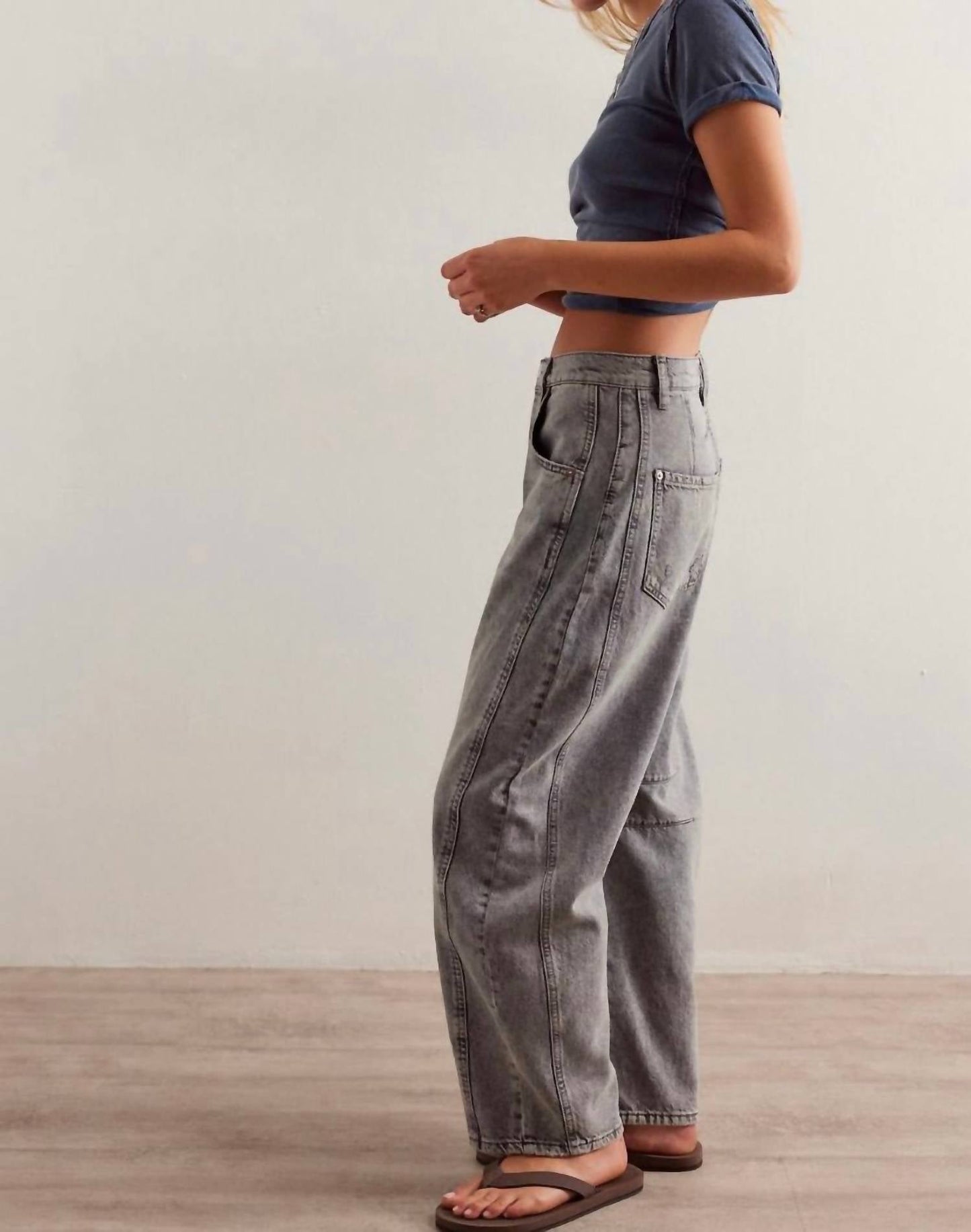 Free People - Good Luck Mid-rise Barrel Jean