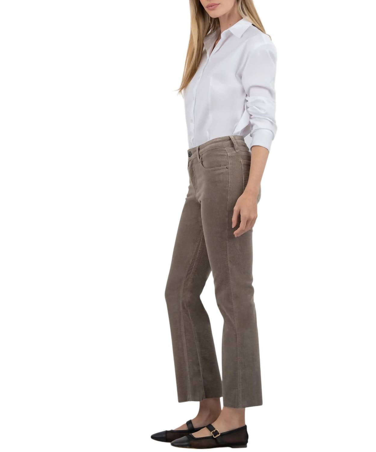 Kut From The Kloth - Kelsey Corduroy Ankle Flair Inset Pants