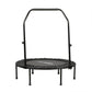 HolaHatha 40" Mini Trampoline Fitness Rebounder with Adjustable Handle, Black