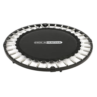 HolaHatha 40" Mini Trampoline Fitness Rebounder with Adjustable Handle, Black