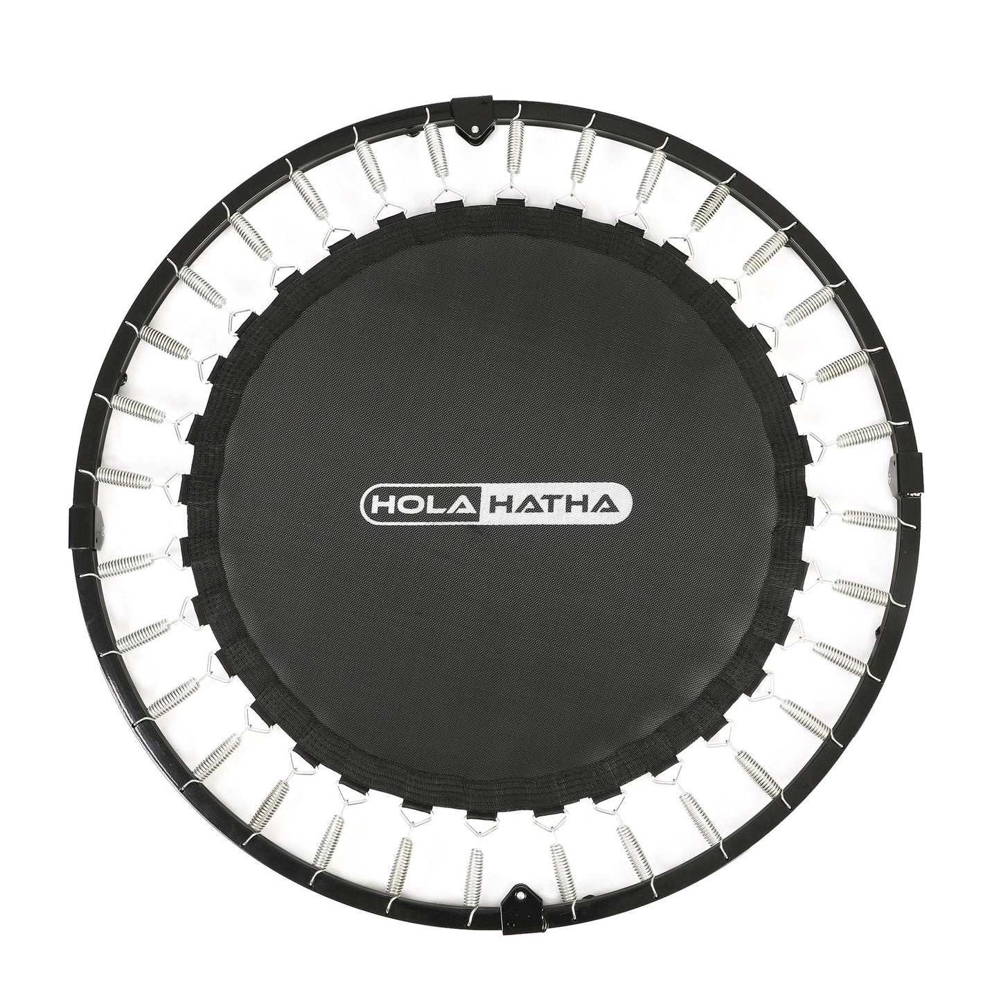 HolaHatha 40" Mini Trampoline Fitness Rebounder with Adjustable Handle, Black
