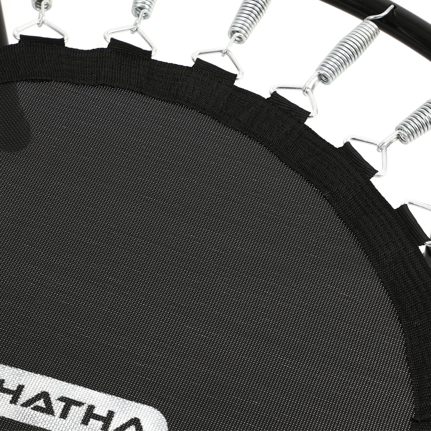 HolaHatha Foldable Mini Trampoline, 36" Round Portable Fitness Rebounder, Black