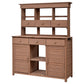 Topmax 65.7'' Tall Garden Potting Bench Table with Hutch