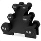 BalanceFrom Fitness 20 Pound Neoprene Coated Dumbbell Set with Stand, Black