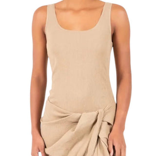 Anemos - Selene Drop Waist Drape Midi Dress