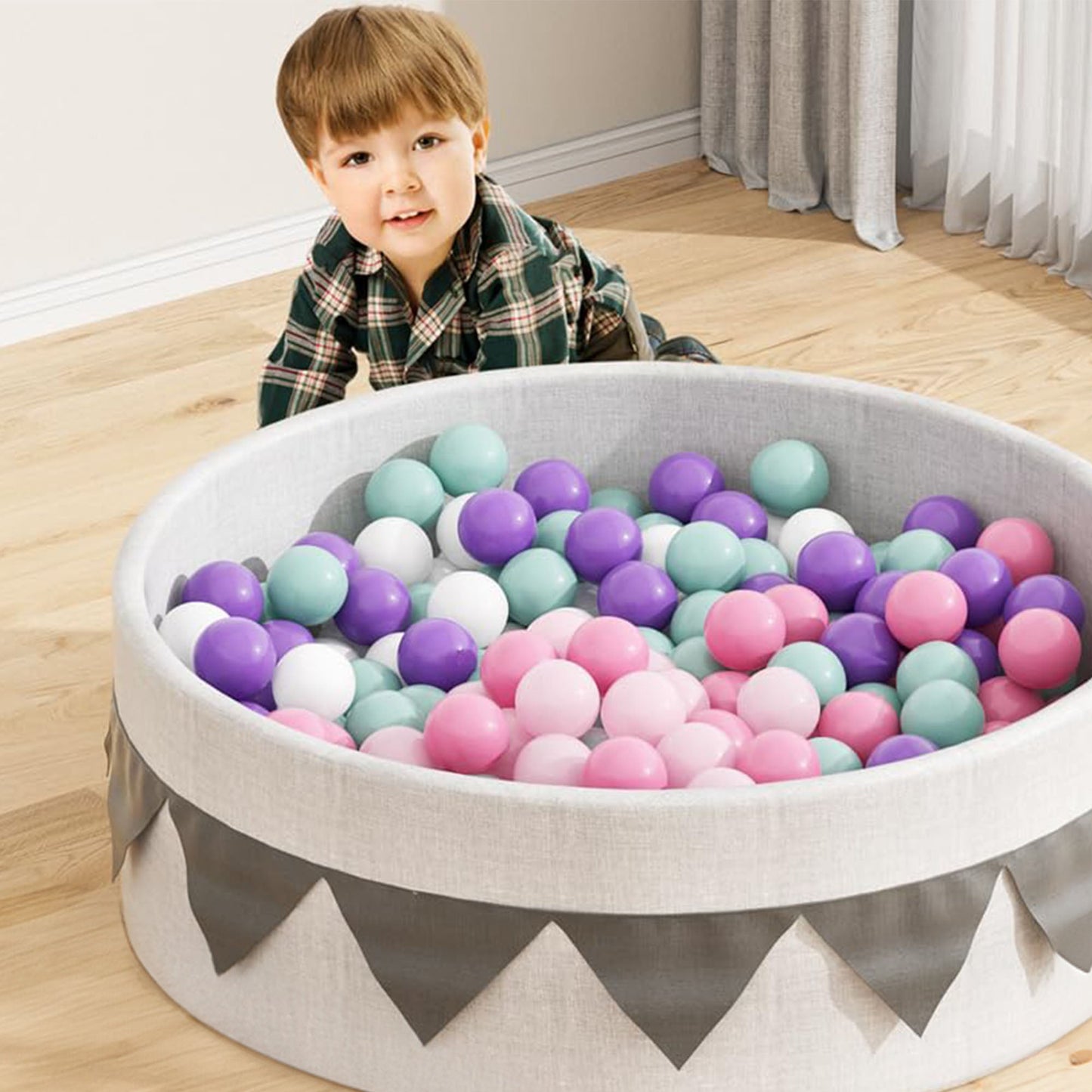 BalanceFrom Fitness 2.3" Crush Proof Play Pit Balls w/Storage Bag, 400 Count