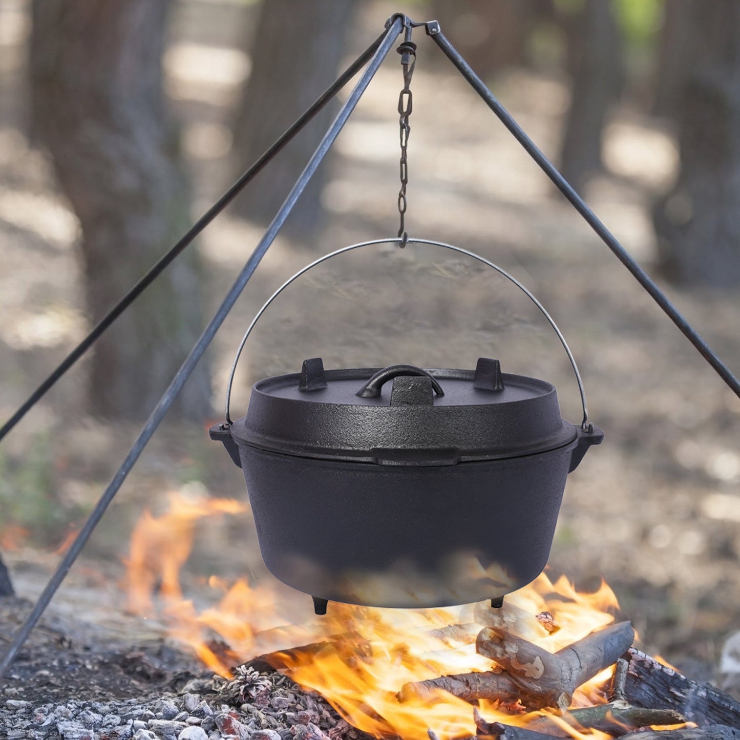 Pre-Seasoned Cast Iron Dutch Oven With Skillet Lid