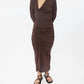 Dāl The Label - Ruched Asymmetric Midi Dress