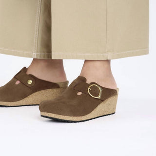 Birkenstock - Women's Fanny Ring-Buckle Suede Leather Clog - Medium/Narrow